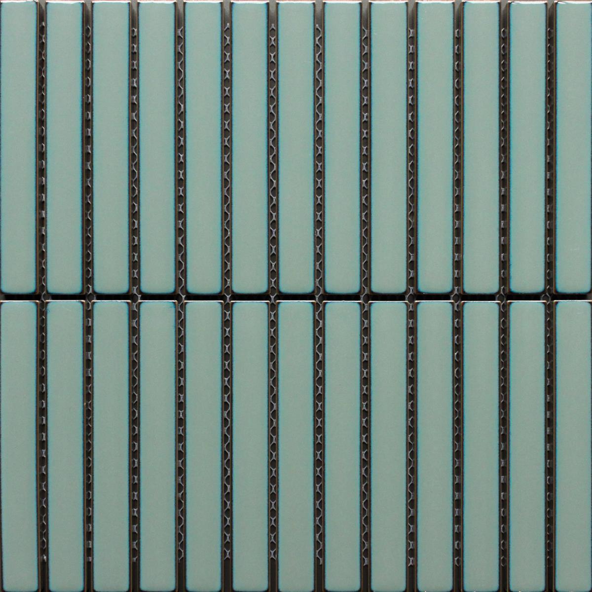 Glazed pinstripe Minty 29,9x29,6 cm